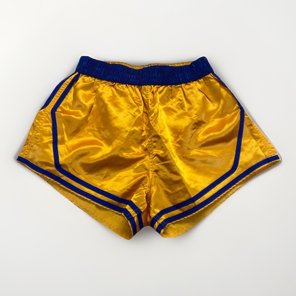 Rawlings Basketball Shorts Mens L Yellow Sportswear Retro Vintage 50s Satin